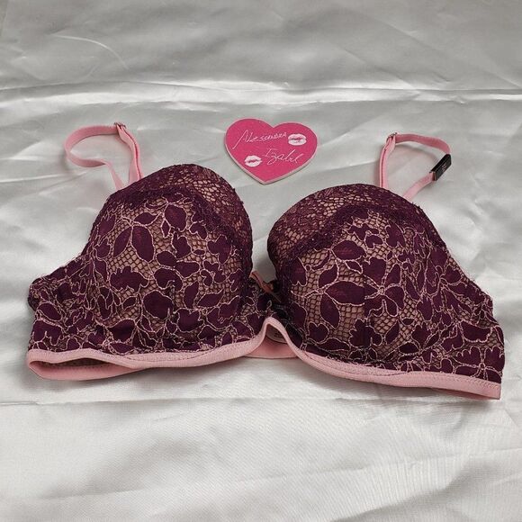 Victoria's Secret Dream Angels Plum Floral Push Up - Picture 1 of 4